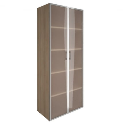 Шкаф книжный со стеклом в раме без топа ЙАЛТА ЛТ-СТ 1.10Р Снежная Патина / YALTA LT-ST 1.10R_0