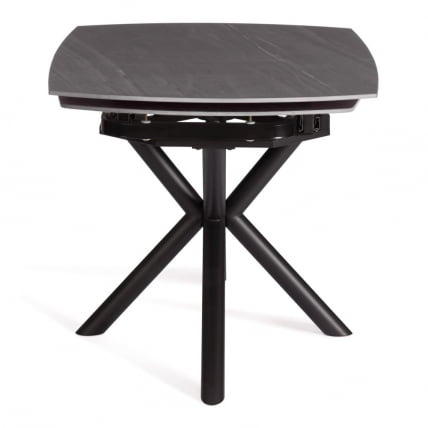 Стол обеденный Винстон/Винстон столешница керамика (матовая) /опоры металл, темно-серый/черный, (120+30+30)кс80кс75 см / Winston/Винстон (120+30+30)x80x75_8