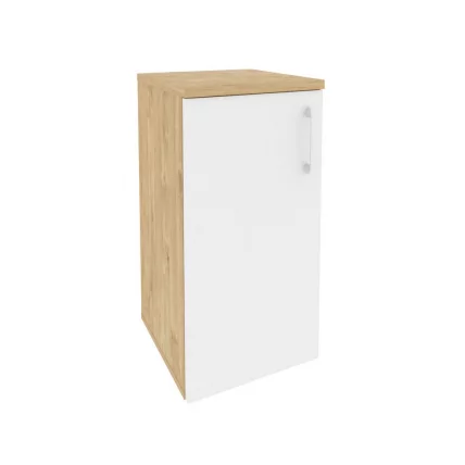 Шкаф низкий узкий левый ОНИКС О.СУ-3.1(Л) Тиквуд Светлый/Белый / ONIX O.SU-3.1(L)_0