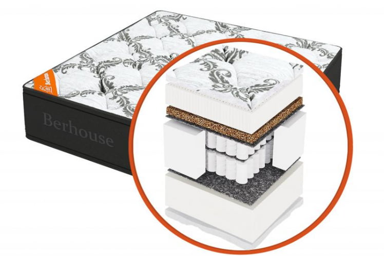 Матрас МЕГА МУЛТ ЕЛИТЕ МултиПоcкет Грай Нигхт (Берхоусе) Размер: 1400х2000 мм / MEGA MULT ELITE MultiPocket Gray Night (Berhouse)_0