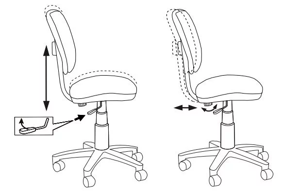 Кресло детское Бюрократ CХ-В204НКС (пластик белый) Розовый 26-31 / CH-W204NX_5