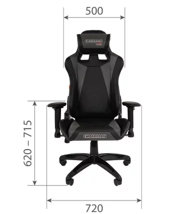 Кресло геймерское CХАИРМАН ДРАЙВ (ГАМЕ) 44 Черный-серый / CHAIRMAN (GAME)_3