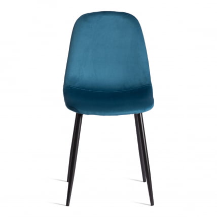 Стул БРЕЕЗЕ (мод. 4724) Велюр/металл , 44 х 53 х 87 см, Дэрк туркуоисе (темно-бирюзовый) ХЛР62 / черный / BREEZE (mod. Dark turquoise HLR62_4