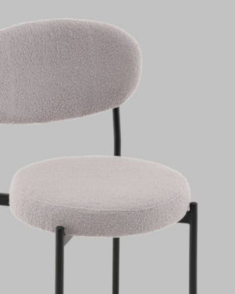 Стул полубарный Бриф ДД ПБ букле светло-серый / DD_6