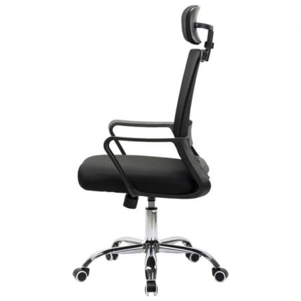 Кресло CРОМЕКС (КРОМЕКС) Дебут CХ-697 ХРОМ сетка/ткань ТВ черное / CROMEX Debut CH-697 TW_6