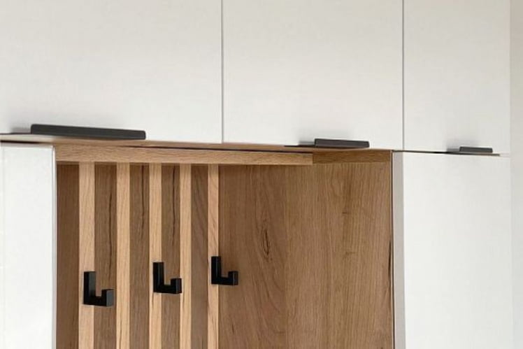 Антресоль двухдверная Бери МПР-025 Дуб крафт золотой/белое дерево / MPR-025_7