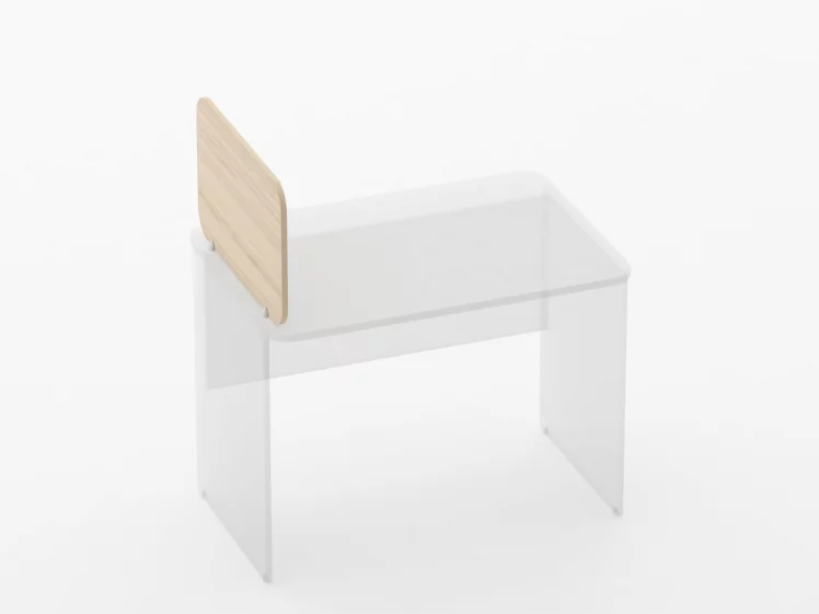 Экран разделительный прямой Глассй 5.14.06 Бук светлый / Glassy_1