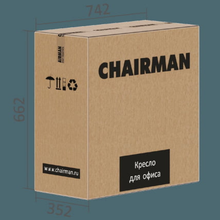 Кресло руководителя CHAIRMAN 535 Черный пластик (БЛАCК) Серый / (BLACK)_5