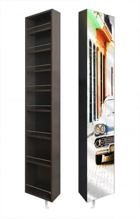 Поворотный зеркальный шкаф Лупо Арт Белый / Lupo Art_10