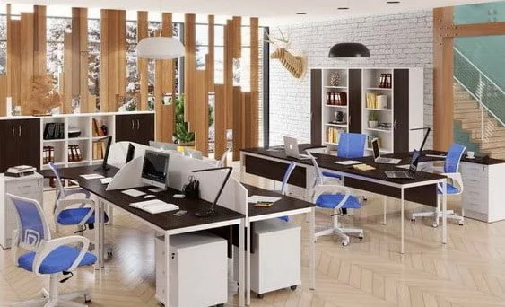 Стол прямой ИМАГО-С СП-1СД венге магия белый полуматовый / IMAGO-S СП-1SD_1