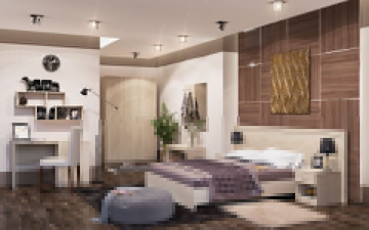 Кровать без изголовья КБВ 2016 Дуб сонома светлый / KBW_1