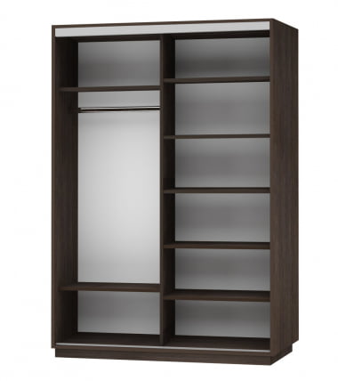 Шкаф-купе двухдверный Экспресс Дуо Комби 1600х2400х Венге / 1600х2400h_1