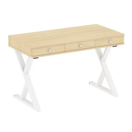 Стол письменный ХОМЕ ОФФИCЕ ВР.СП-1-118.М Акация Лорка/Белый металл / HOME OFFICE VR.SP-1-118.M_0