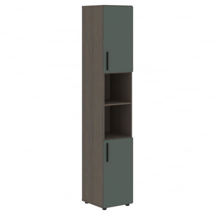 Шкаф-колонка с глухими малыми дверьми (правый) ВЕЛИОН ВХCС 40.4 Р Нефрит Дуб Сильвер / VELION VHCS R_0