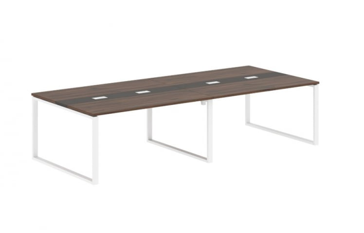 Переговорный стол ЕДИС ЕКCТ 3114 Дуб Денвер темный Мокко Белый / EDIS EQCT_0