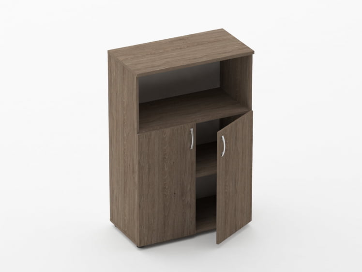 Шкаф средний полуоткрытый Глассй 6.12.121 Дуб Верцаска / Glassy_1