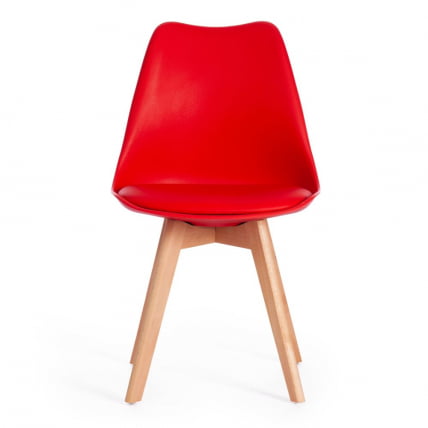Стул ТУЛИП (мод. 73) / 1 шт. в упаковке дерево/пластик/ПУ, 48.5*52.5*83cм, красный / TULIP (mod. 48.5*52.5*83cм,_4