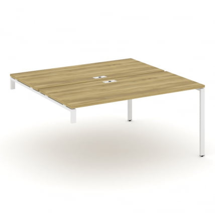 Двойной стол-надставка на опорную тумбу CОНCЕПТ CН.ДСН-004 Дуб Винченцо Белый / CONCEPT CN.DSN-004_0