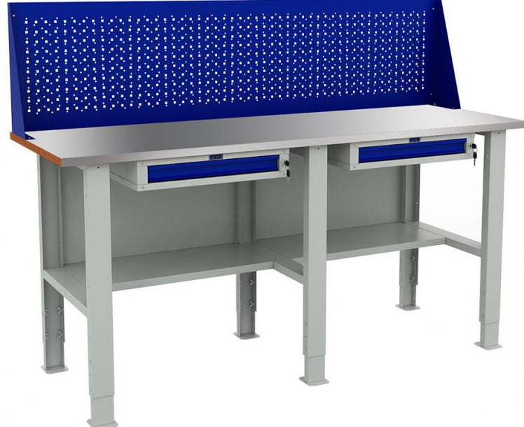 Верстак Експерт ВС ВТС200.Ф2/Ф2/Ф2.210 Сине-серый / Expert WS WTS200.F2/F2/F2.210_0