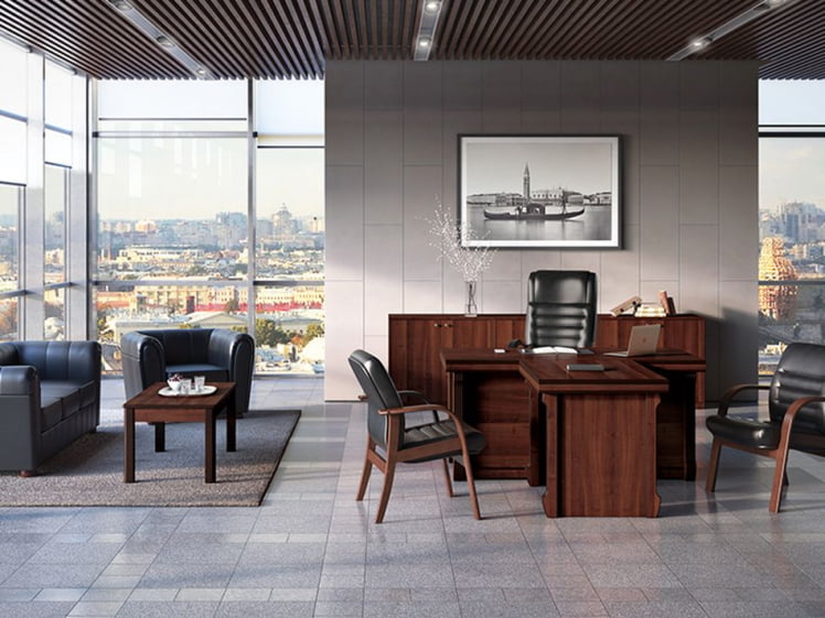 Тумба приставная с 4 ящиками БРН8630402 Темный орех / BRN8630402_1