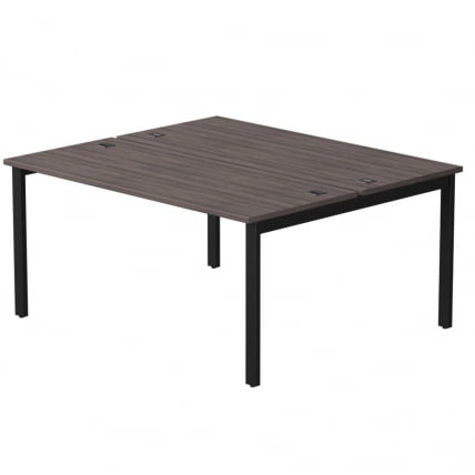 Бенч-система на 2 места на металлокаркасе, опоры 90 гр Еверпроф ЕВО 254С018 Дуб Пасадена Черный (1580) / Everprof EVO 254S018_0