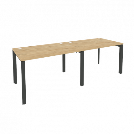 Рабочая станция на П-образном м/к ОНИКС О.МП-РС-2.2.8 Тиквуд Светлый/Антрацит / ONIX O.MP-RS-2.2.8_0