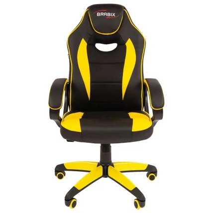 Геймерское кресло БРАБИКС Блазе ГМ-162 Черное/желтое / BRABIX Blaze GM-162_3