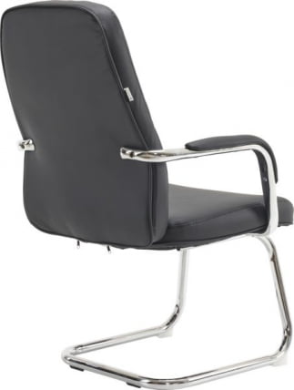 Кресло для посетителей Еверпроф Веста CФ Экокожа Черный / Everprof Vesta CF_3