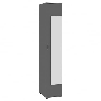 Шкаф распашный Алиса(Х1_М)2230х400х540ручкаскоба96мм(Графит) / Алиса(H1_M)2230х400х540ручкаскоба96мм(Графит)_0
