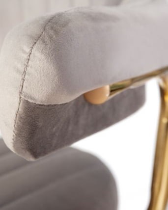 Стул барный ДОБРИН CХАРЛЙ ГОЛД (серый велюр (МДЖ9-75)) 2 шт / DOBRIN CHARLY GOLD (MJ9-75))_8