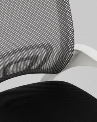 Кресло офисное ТопЧаирс Симпле СН черный пластик белый / TopChairs Simple SN_11