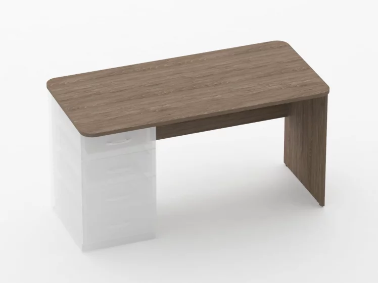 Стол прямой под встроенную тумбу Глассй 1.101.14Л Дуб Верцаска / Glassy_0