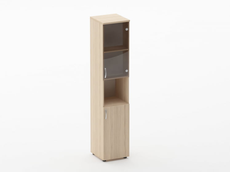 Шкаф высокий со стеклом и нишей Глассй 6.19.14Пр Венге / Glassy_0