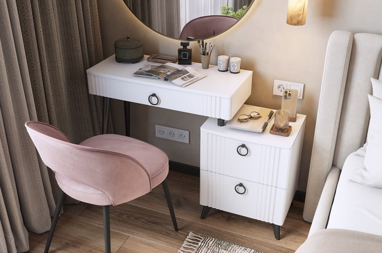 Туалетный столик (без зеркала) Ева ТС-01 / TS-01_5