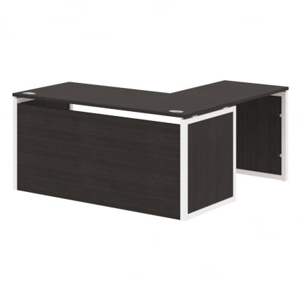 Стол письменный угловой левый КСТЕН-КП КСКПCТ 1615Х Л Дуб Юкон Белый / XTEN-QP XQPCT 1615H L_0