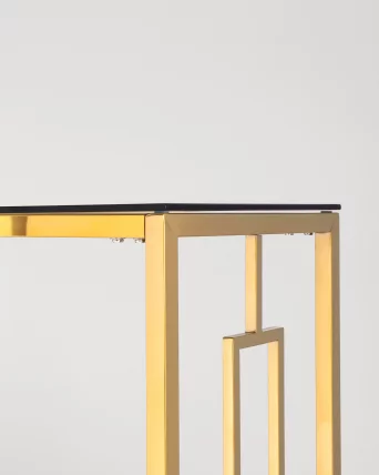 Консоль БРУКЛИН 120кс40 Золото стекло смоке / 120x40 smoke_4