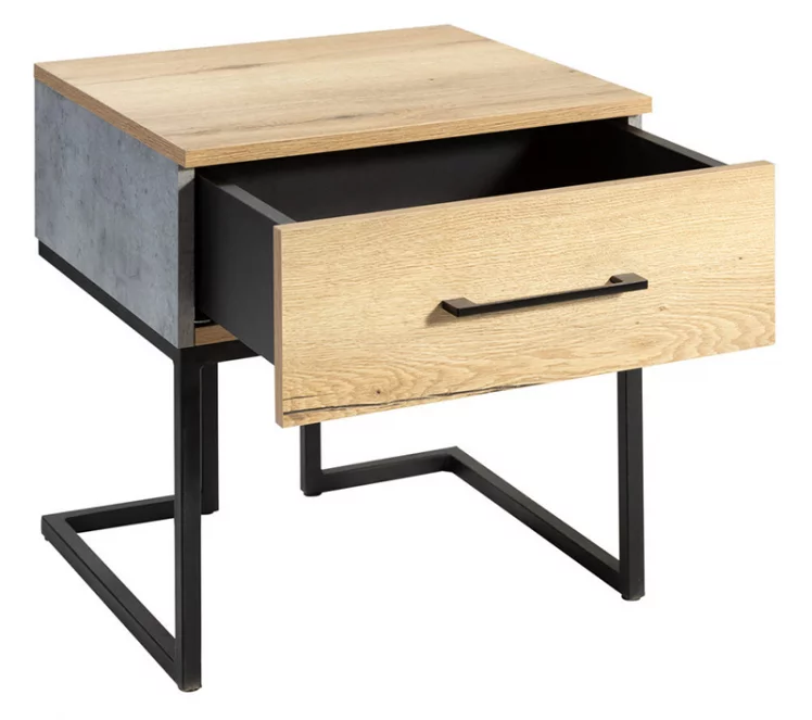 Тумба прикроватная Лофт Дуб натур/Бетон / Loft_3