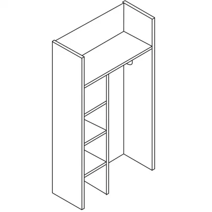 Каркас гардероба В701 Дуб Девон_1