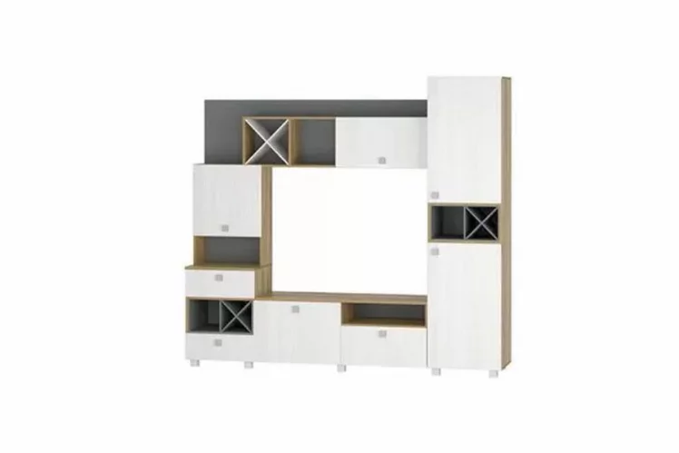 Стенка Сканди Ясень Анкор Светлый Дуб Крафт Золотой_0