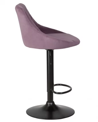 Стул барный ДОБРИН ЛОГАН БЛАCК Пудрово-сиреневый велюр МДЖ9-52 / DOBRIN LOGAN BLACK MJ9-52_2