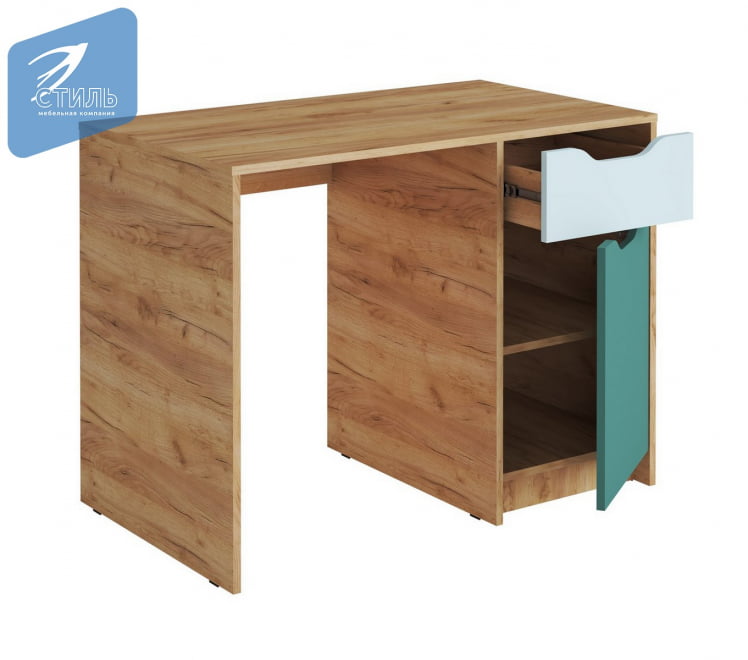 Стол письменный РИCХ СП-001 Мята/Сумеречный голубой/дуб крафт золотой / RICH_1