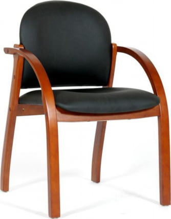 Кресло для посетителя CХАИРМАН 659 ПУ матовый/светлый орех / CHAIRMAN PU_0