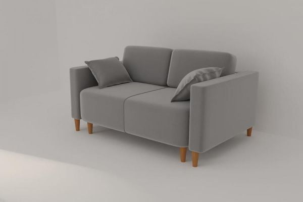 Диван прямой Ультра (Берхоусе) Цвет фасада: Левис 04 велюр; Тип: Прямой; Материал фасада: Металл/Велюр / (Berhouse)_1