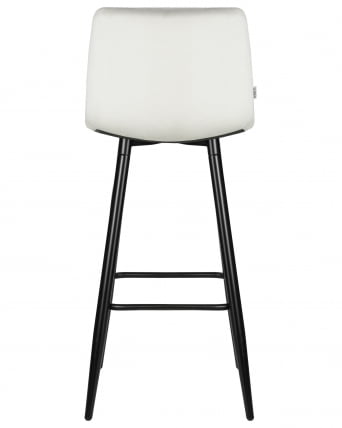 Стул барный ДОБРИН НИCОЛЕ (черные матовые ножки, светло-серый велюр (108-52)) / DOBRIN NICOLE_4