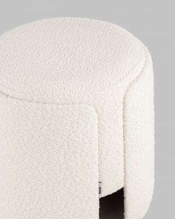 Пуф Такс букле (белый) / Taks_3