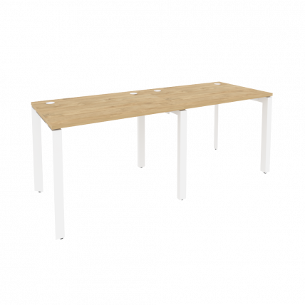 Рабочая станция на П-образном м/к ОНИКС О.МП-РС-2.1.7 Тиквуд Светлый/Белый / ONIX O.MP-RS-2.1.7_0