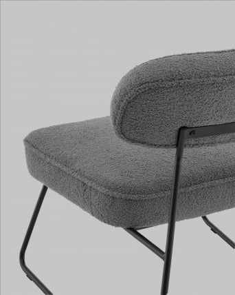 Кресло Кате нев ткань букле темно-серый / Kate new_7