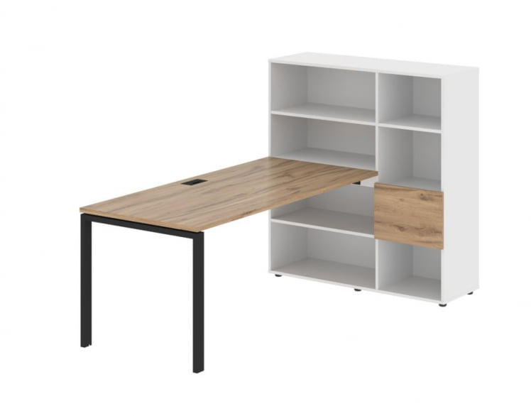 Рабочая станция ЕДИС ЕУРСТ 1217 Дуб Денвер светлый Черный Белый / EDIS EURST_0