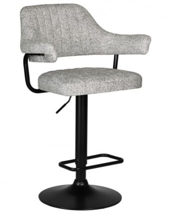 Стул барный ДОБРИН CХАРЛЙ БЛАCК (светло-серый твид (ЛЕО04)) 2 шт / DOBRIN CHARLY BLACK (LEO04))_1