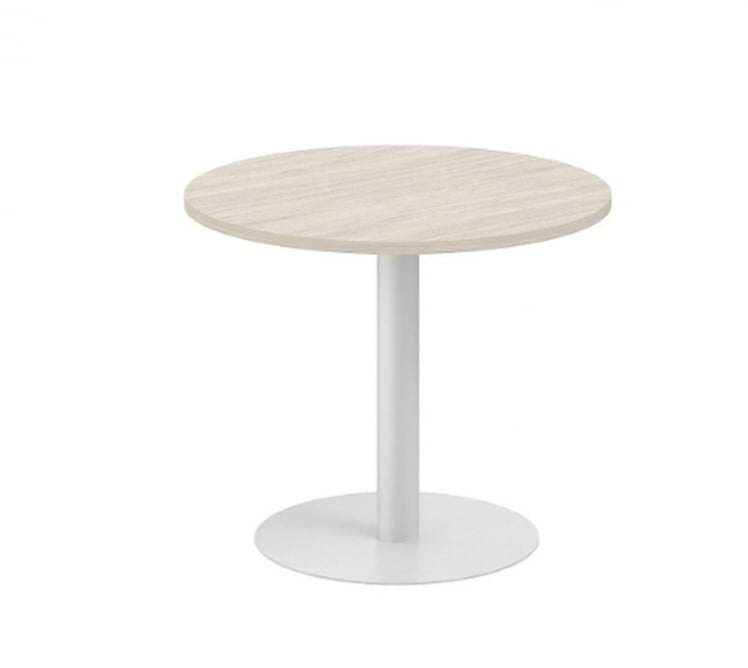 Стол переговорный круглый Сигма СГ.278.ОЛ.ГР Дуб светлый Серебряный металлик / Sigma SG.278.OL.GR_0